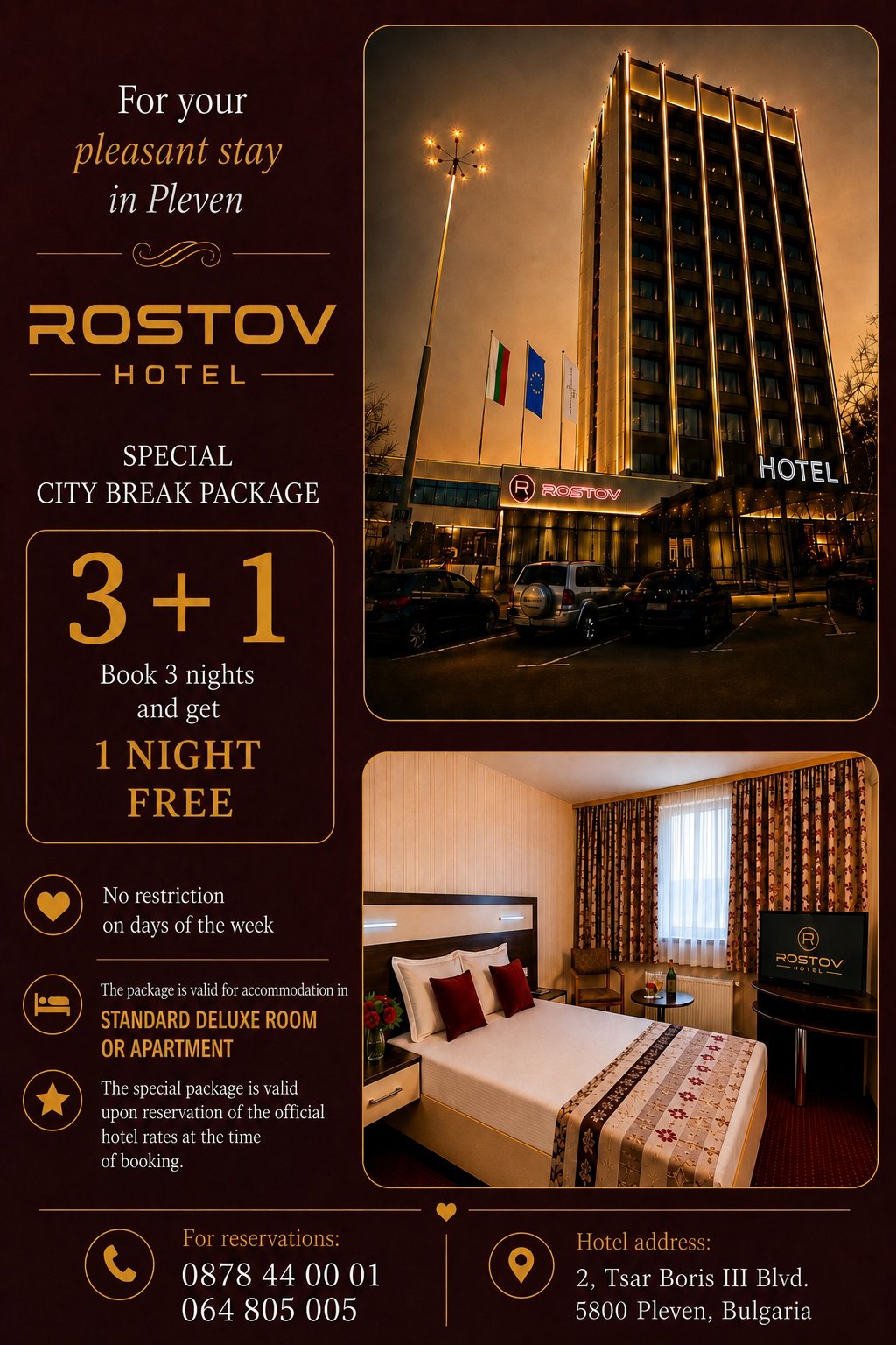 City Break package 3 + 1